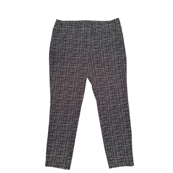 LOFT Julie Skinny Dress Pants Womens 8 Plaid Black & White Mid-Rise 4-Pocket - Picture 16 of 16